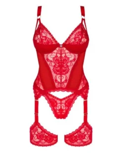 Obsessive Belovya Korset - Rood -Seksspeeltjeswinkel obs9766 3