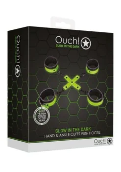 Ouch! Hand- & Enkelboeien - Glow In The Dark -Seksspeeltjeswinkel ou727glo 6