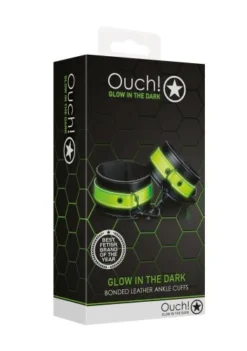 Ouch! Boeien - Glow In The Dark - Neon Groen/Zwart -Seksspeeltjeswinkel ou750glo 6