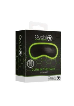 Ouch! Glow In The Dark Masker - Neon Groen/Zwart 10 Ouch! Glow In The Dark Masker - Neon Groen/Zwart -Seksspeeltjeswinkel ou752glo