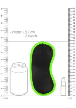 Ouch! Glow In The Dark Masker - Neon Groen/Zwart 9 Ouch! Glow In The Dark Masker - Neon Groen/Zwart -Seksspeeltjeswinkel ou752glo 6