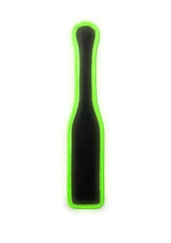 Ouch! Glow In The Dark Paddle - Neon Groen/Zwart -Seksspeeltjeswinkel ou753glo 3