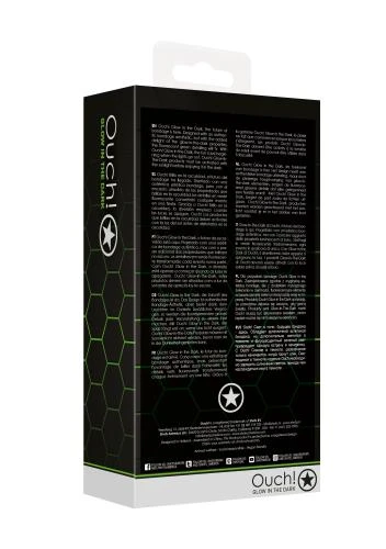 Ouch! Halsband Met Riem - Glow In The Dark - Neon Groen/Zwart 6 Ouch! Halsband Met Riem - Glow In The Dark - Neon Groen/Zwart - Afbeelding 6