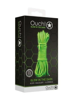Ouch! Touw Glow In The Dark 10m - Neon Groen -Seksspeeltjeswinkel ou765glo 3