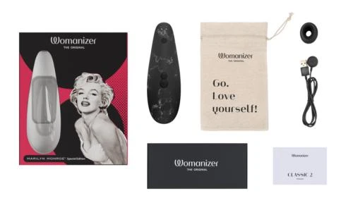 Womanizer X Marilyn MonroeTM Special Edition - Black Marbl 9 Womanizer X Marilyn MonroeTM Special Edition - Black Marbl - Afbeelding 9